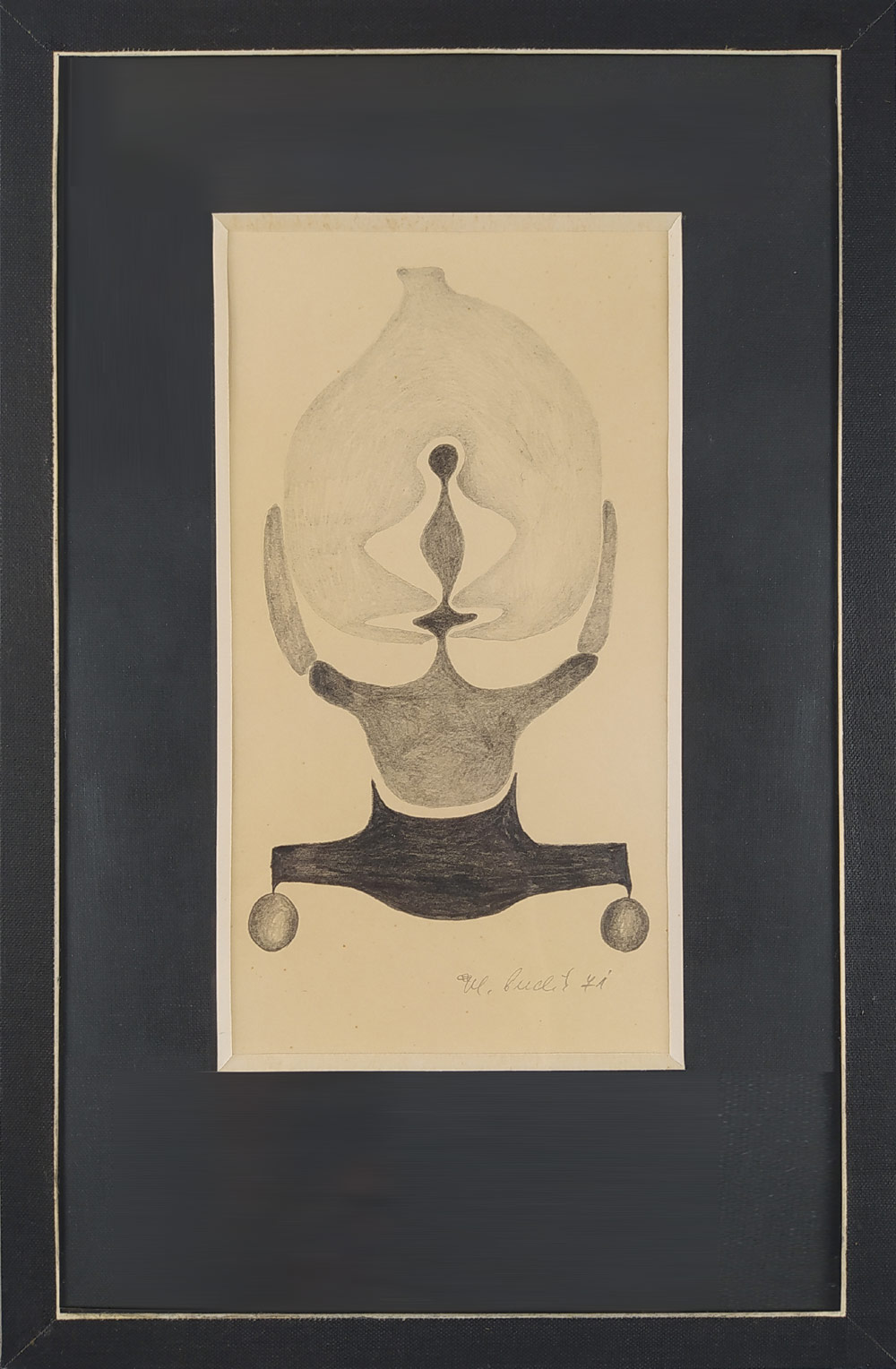 Preclík Vladimír – Bez názvu, původní kresba tužkou, 1971