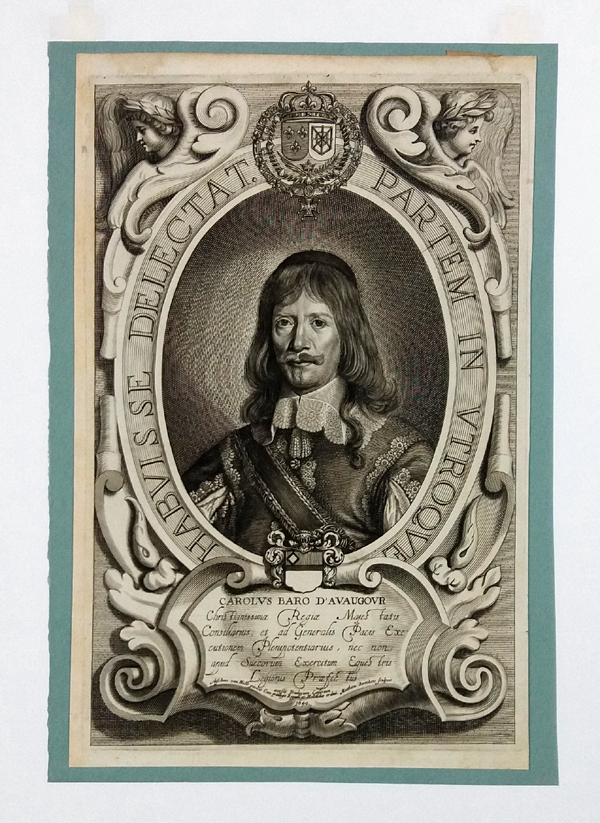 Borrekens, Matthaus pův. mědiryt 1649, Carolus Baro D'Avaugour