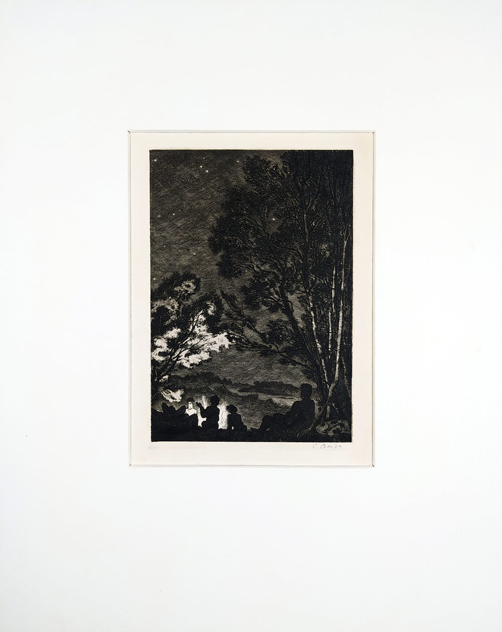 Bouda Cyril – U ohně, lept a suchá jehla, 1927