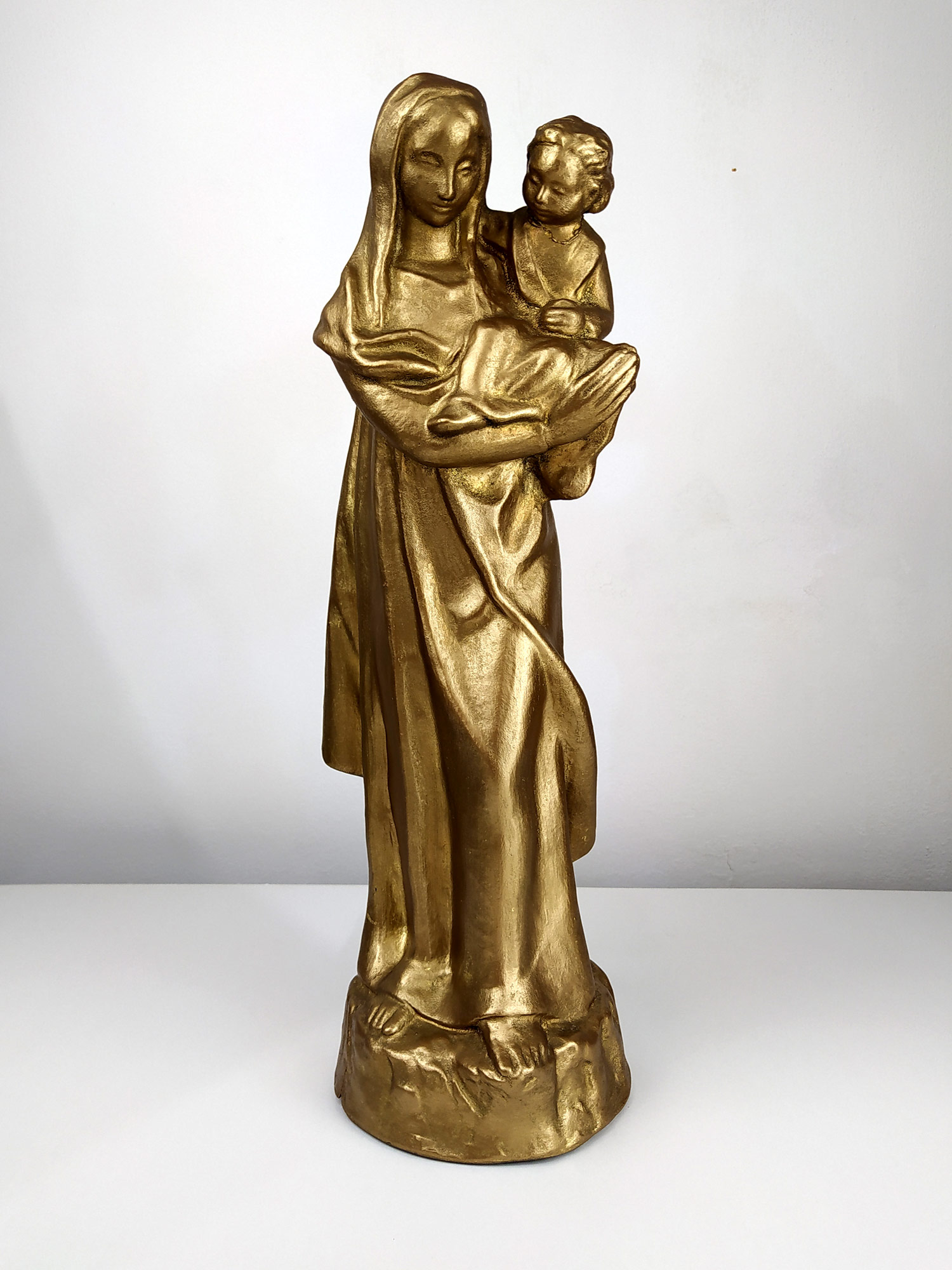 Pešan Damjan – Madona s Ježíškem, terakota, bronzová patina, ca 1930