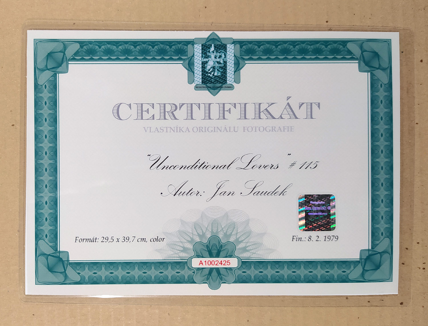 Saudek Jan – Unconditional Lowers, kolorovaná autorská fotografie, 1979