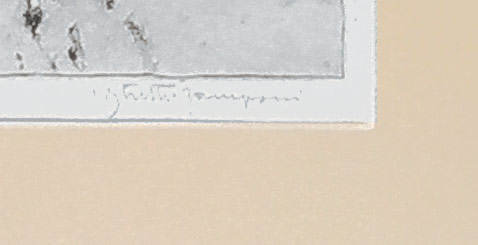 Stretti-Zamponi Jaromír – Hradčany v zimě, původní barevná akvatinta, 1912