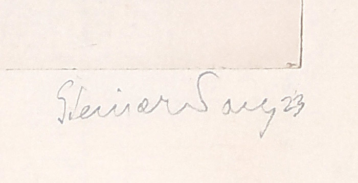Steiner-Prag Hugo – Milenci z Kandaháru, původní signovaný lept s remarkem, 1923