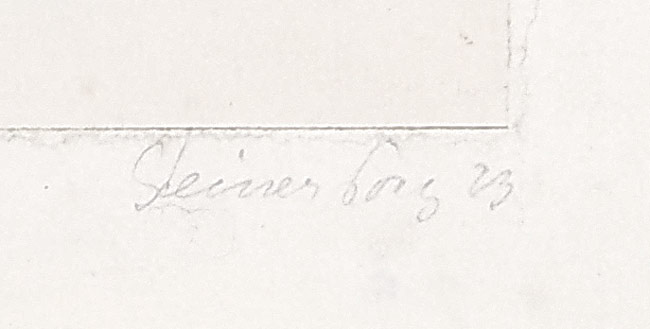 Steiner-Prag Hugo – Milenci z Kandaháru, původní signovaný lept s remarkem, 1923