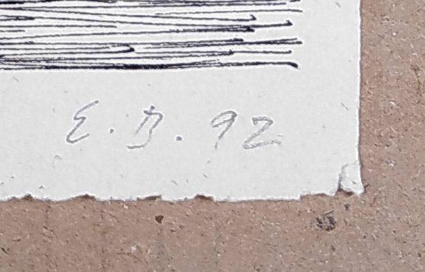 Brodská Eva – Voda, kresba tuší, 1992