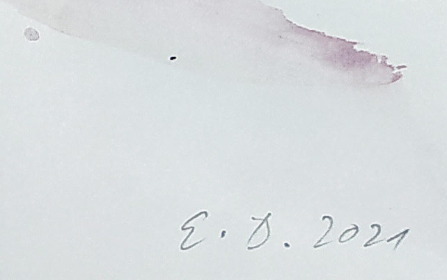 Brodská Eva – Nebe, malba akvarelem, 2021
