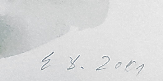 Brodská Eva – Moře, malba akvarelem, 2001