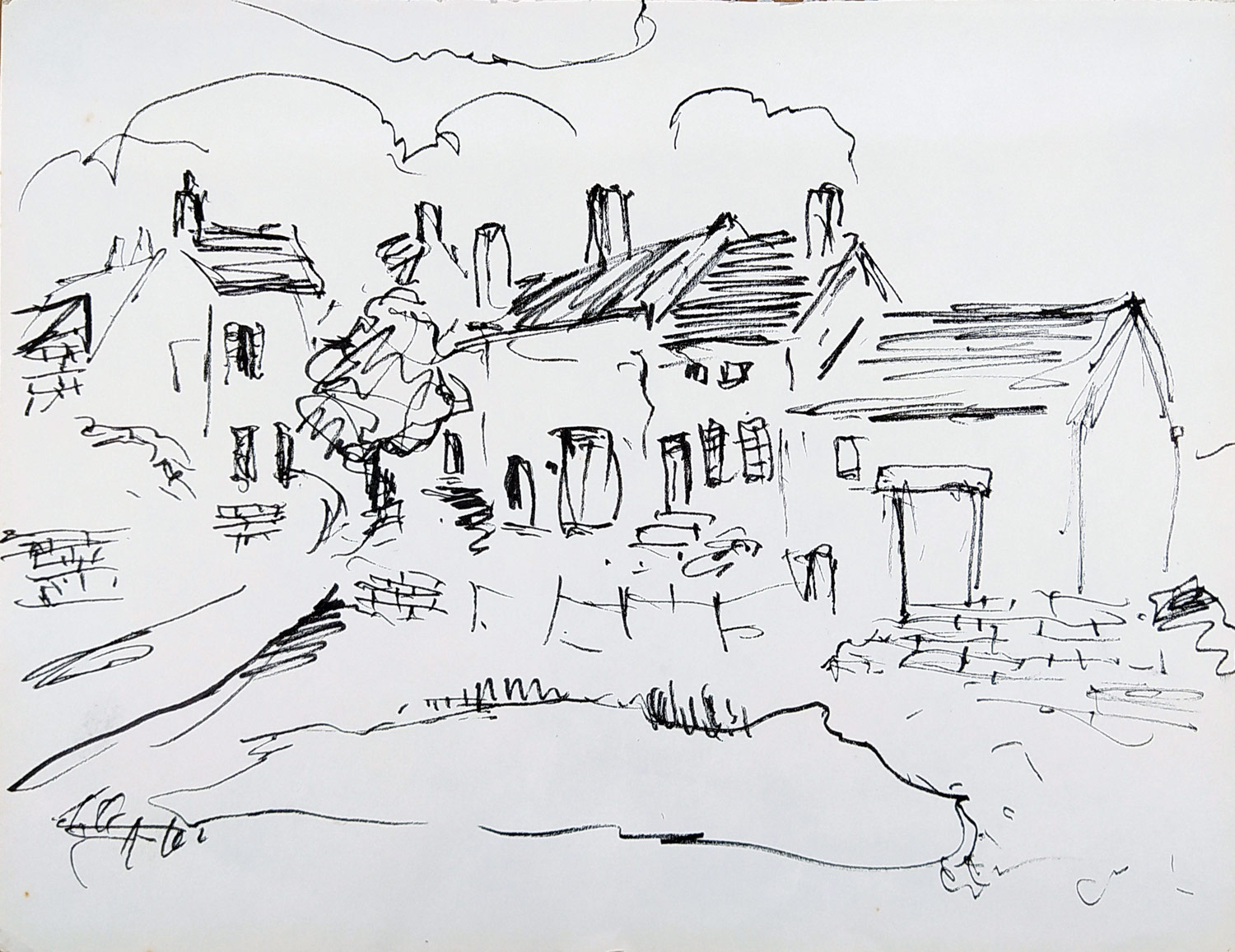 Šlenger Karel – Konvolut pěti prací, kresby a grafika, nedatováno