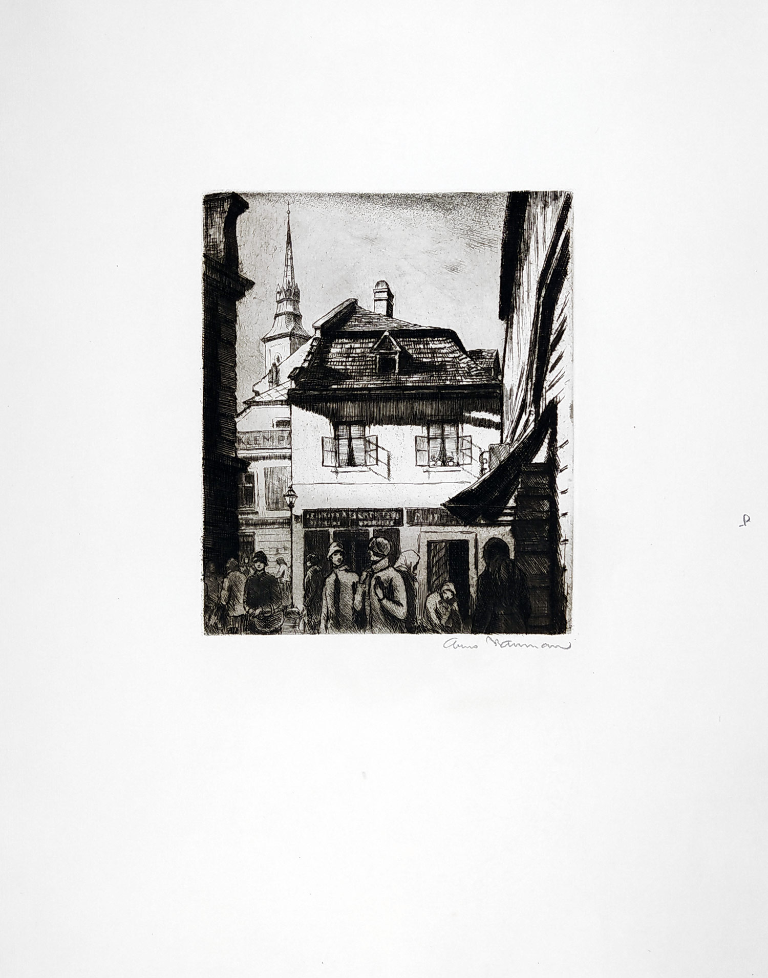 Nauman Arno – Brno, Františkánská ulice, původní lept, 1928