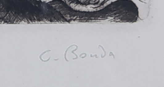 Bouda Cyril – Praha, W. A. Mozart, původní lept, ca 1940