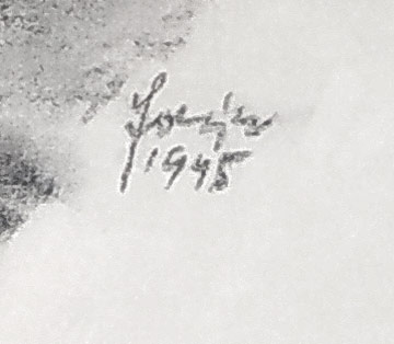 Foltýn František – Macocha, kresba uhlem, 1945