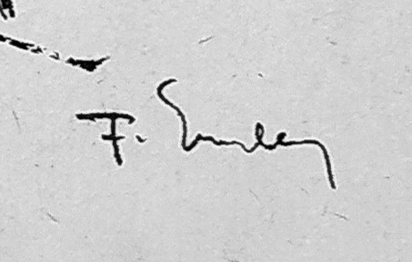 Emler František – Malíř v plenéru, kresba tuší, ca 1940