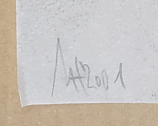 Husák Milivoj – Bez názvu, kombinovaná technika, 2001