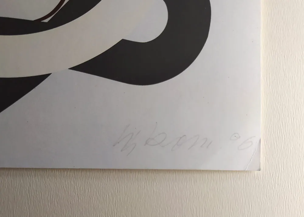 Sýkora Zdeněk – Linie pro Uměleckou besedu, barevná serigrafie č. 18/150, 1996