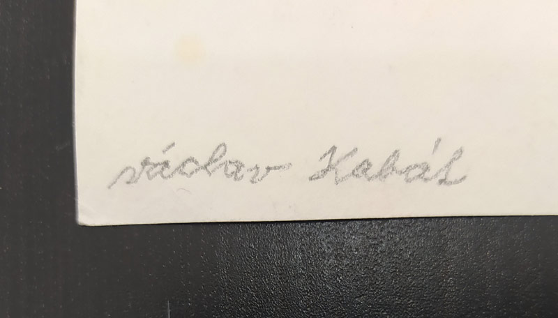 Kabát Václav – Vzduchoplavec, ilustrace, perokresba, kombinovaná technika, nedatováno