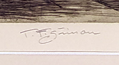 Šimon Tavík František – Arco Trionfo, Forum, Řím, původní lept, 1933