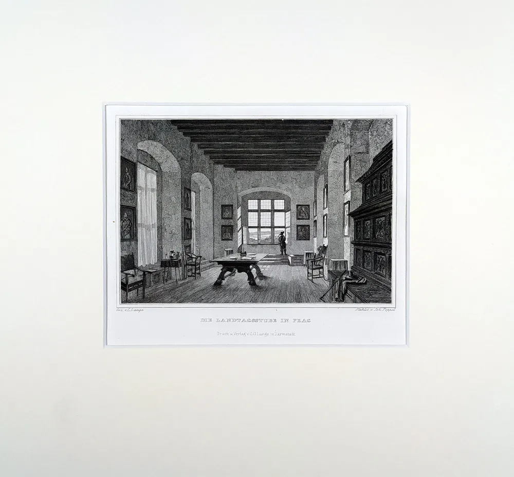 Praha – Česká dvorská kancelář, J. Poppel, L. Lange, pův. oceloryt, 1841