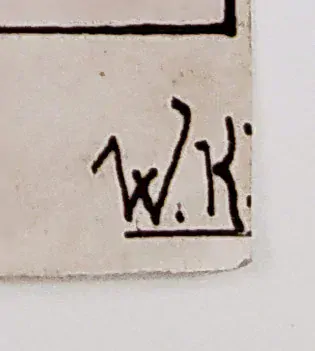 W. K. – R. Müller Tapeten, reklamní návrh, akvarel a perokresba, ca 1920