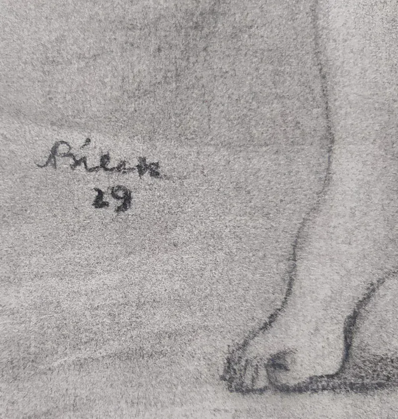 Bílek Alois – Podzim, studie k obrazu, kresba tužkou, 1929