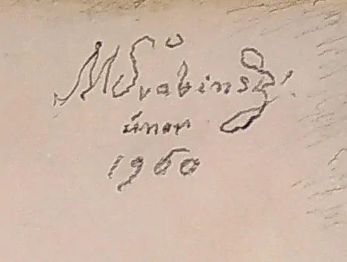 Švabinský Max – Portrét Jaroslava Průchy, studie k obrazu, kresba tužkou, 1960