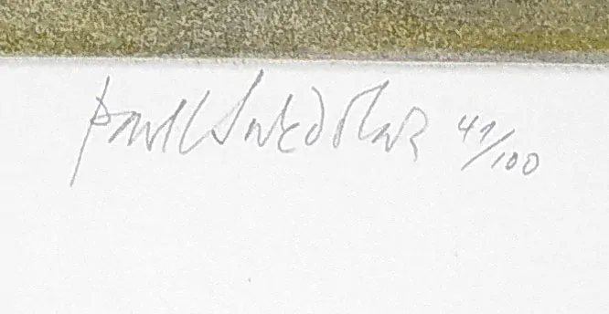 Sukdolák Pavel – Žlutá loď, barevný lept a akvatinta, č. 41/100, nedatováno