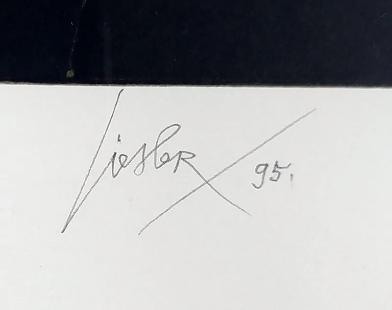 Liesler Josef – Múza, velkoformátová barevná litografie, číslováno 25/90, 1995