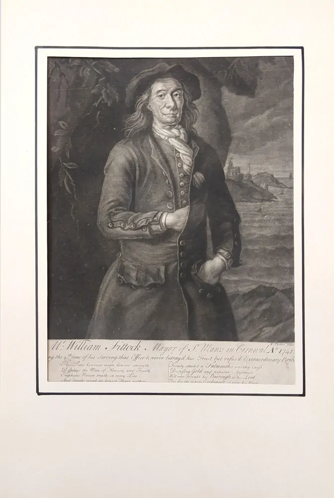 Tucker Nathaniel – William Fittock, portrét, původní mezzotinta, 1741