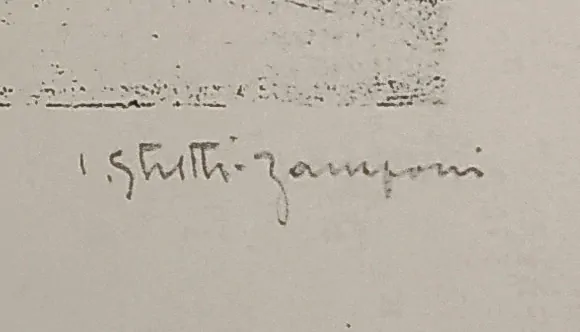 Stretti-Zamponi Jaromír – Zimní pohled na Karlův most a Mosteckou věž, Praha, akvatinta, 1910