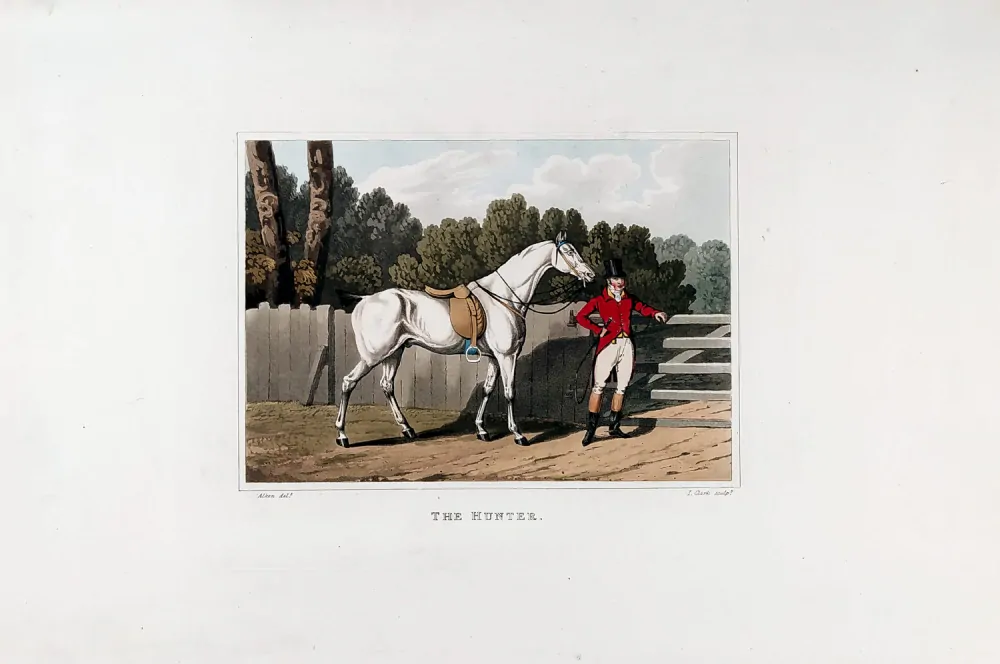Alken Henry Thomas – I. Clark, The Hunter, staře kolorovaný původní lept, 1820
