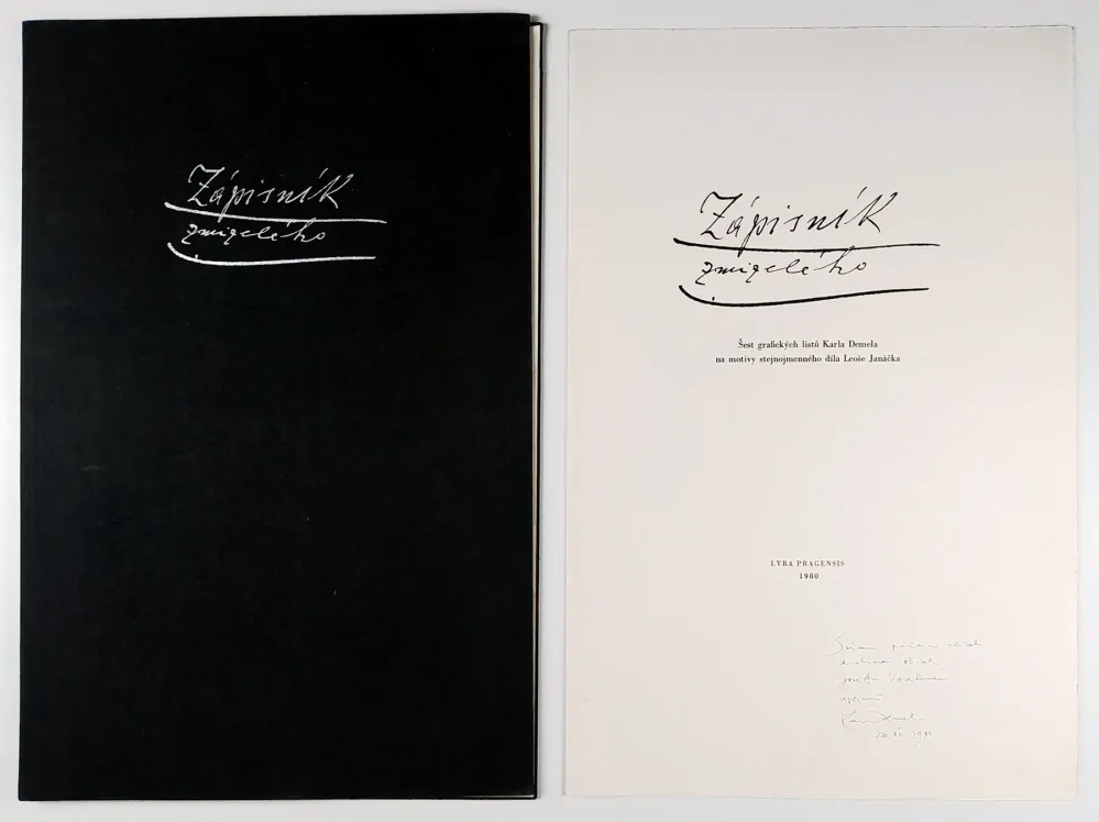Demel Karel – Leoš Janáček, Zápisník zmizelého, Lyra Pragensis, šest grafických listů, 1980