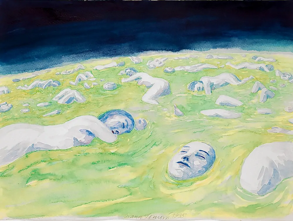 Lomová Ivana – Snění, malba akvarelem, 1995