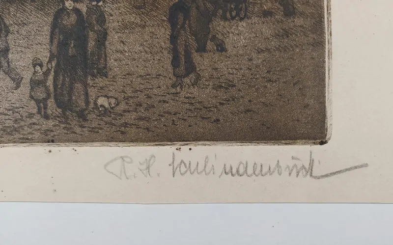 Schlindenbuch Rudolf Herbert – Praha, Týnský chrám, původní lept, ca 1910