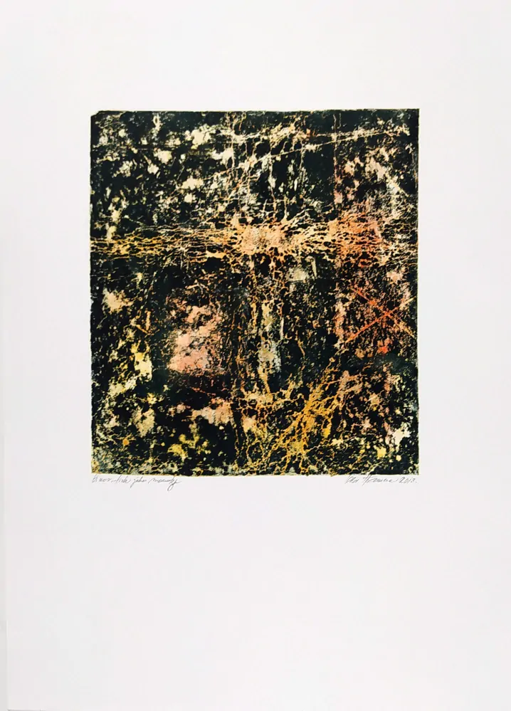 Hamera Oldřich – Bez názvu, linoryt, tisk jako monotyp, 2013