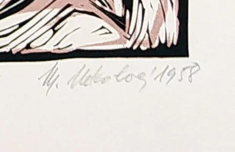 Nekolová Marija – Cikánský cyklus, barevný dřevoryt, 1958