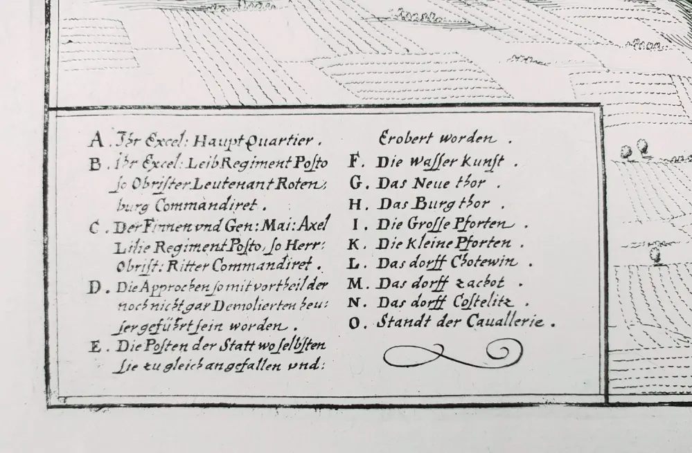 Tábor – pohled na město, M. Merian, původní mědiryt, veduta, 1650