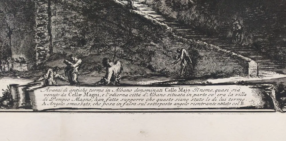 Piranesi Giovanni Battista – Castel Gandolfo, At upper left: Tav. VII., původní lept, 1764