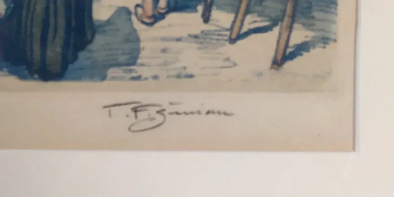 Šimon Tavík František – Trh ve Zvoleni, Slovensko, původní barevný lept, 1925