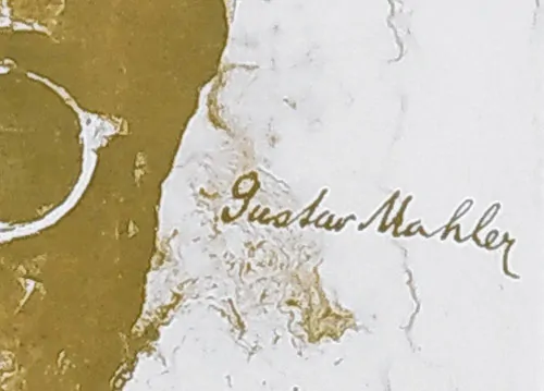 Suchánek Vladimír – Gustav Mahler, portrét umělce, barevná litografie, nedatováno