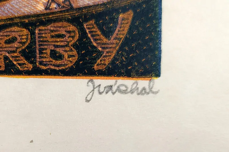 Váchal Josef – Ex libris J. H. Štěrby, Belial, č. 268, barevný dřevoryt, 1929