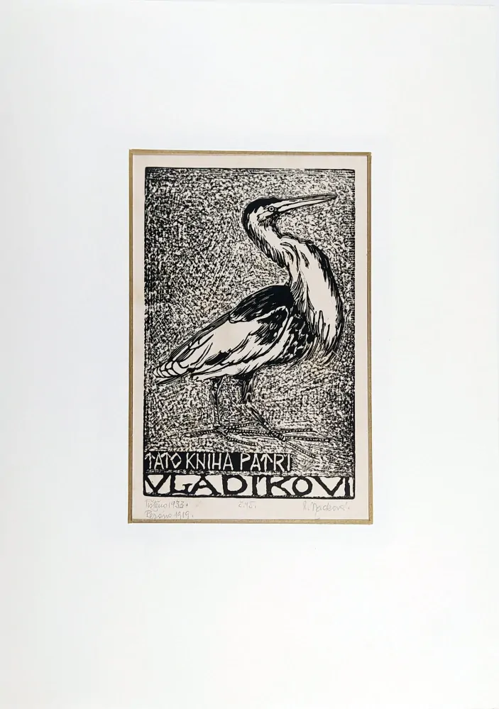 Macková Anna – Tato kniha patří Vládíkovi, dřevoryt, řezáno 1919, tištěno 1933