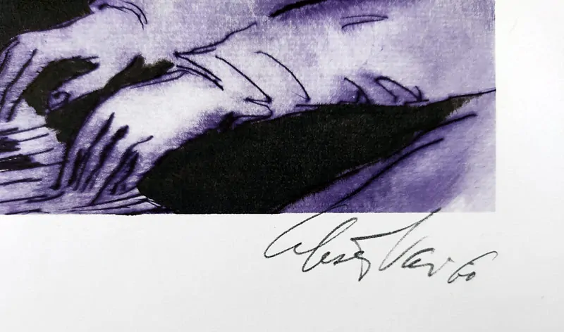 Vaic Aleša – Fryderyk Chopin, původní barevný lept, nedatováno