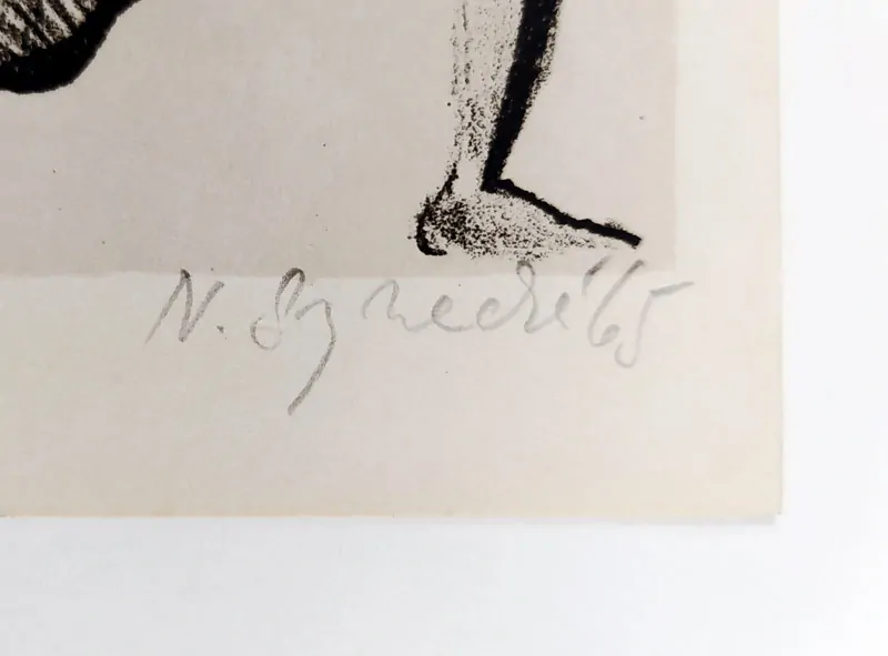 Synecká Naděžda – Bez názvu, litografie s barevným podtiskem, 1965