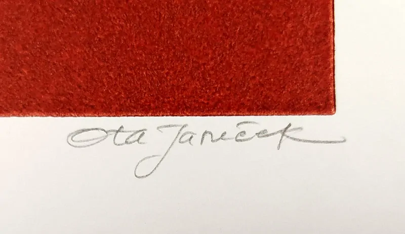 Janeček Ota – Masopustní maska, původní linoryt, č. 33/100, nedatováno