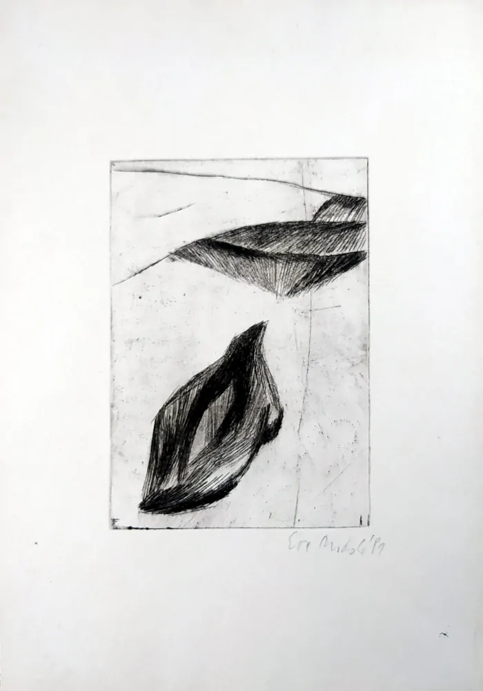 Brodská Eva – Krajina, původní lept a suchá jehla, 1981