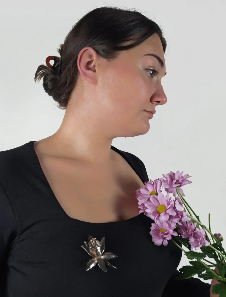 Stříbrná brož, Orchidej – Mexiko