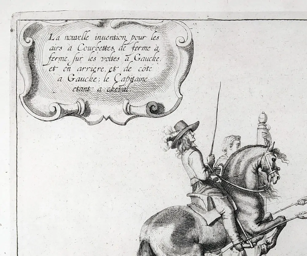 Vorsterman Lucas – Diepenbeke Abraham, Anglická jezdecká škola, předleptaný mědiryt, 1658