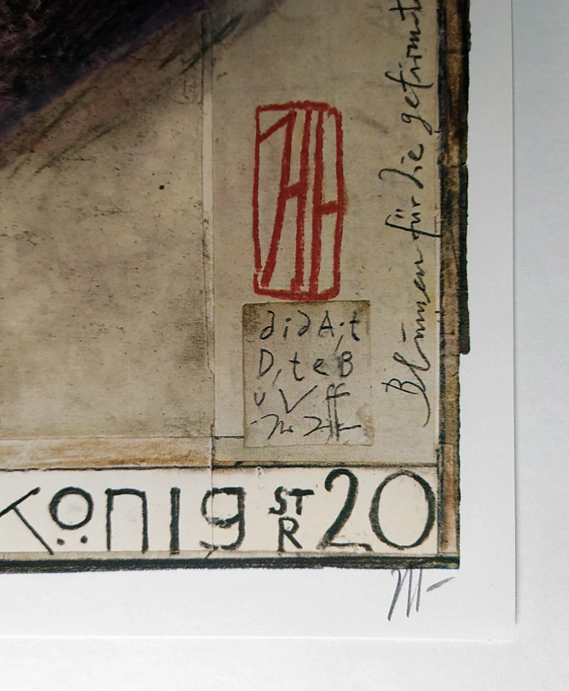 Janssen Horst – Magnolie, tužkou signovaný ofset, 1981
