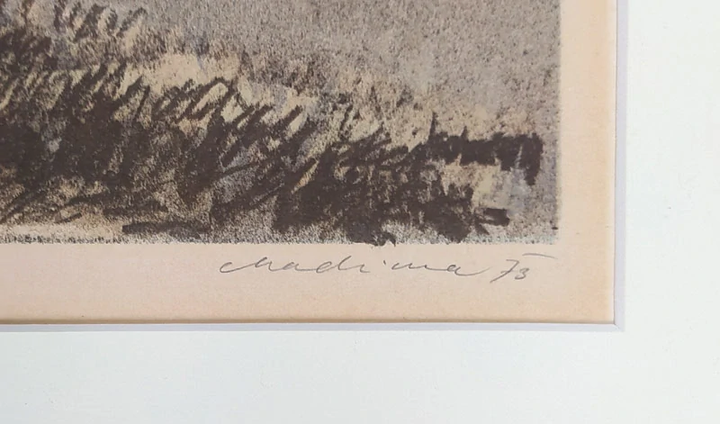 Chadima Jiří – Lodě v ranním úsvitu, původní barevná litografie, 1973