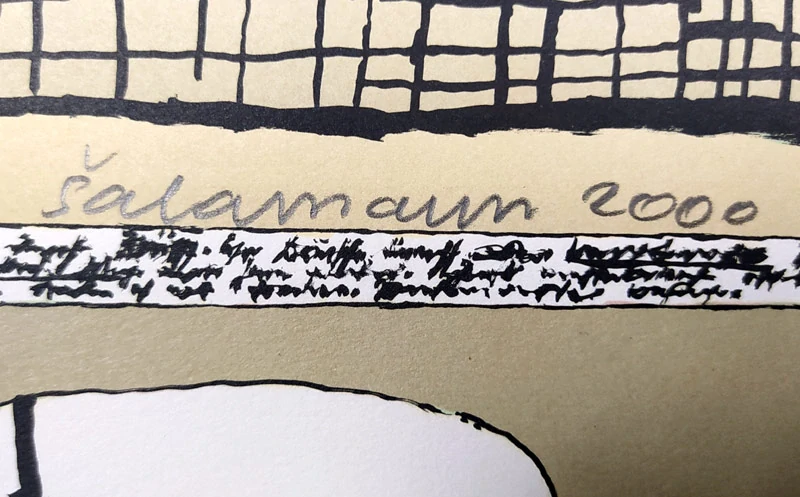 Šalamoun Jiří – Čertovské ráno, původní barevná litografie, 2000