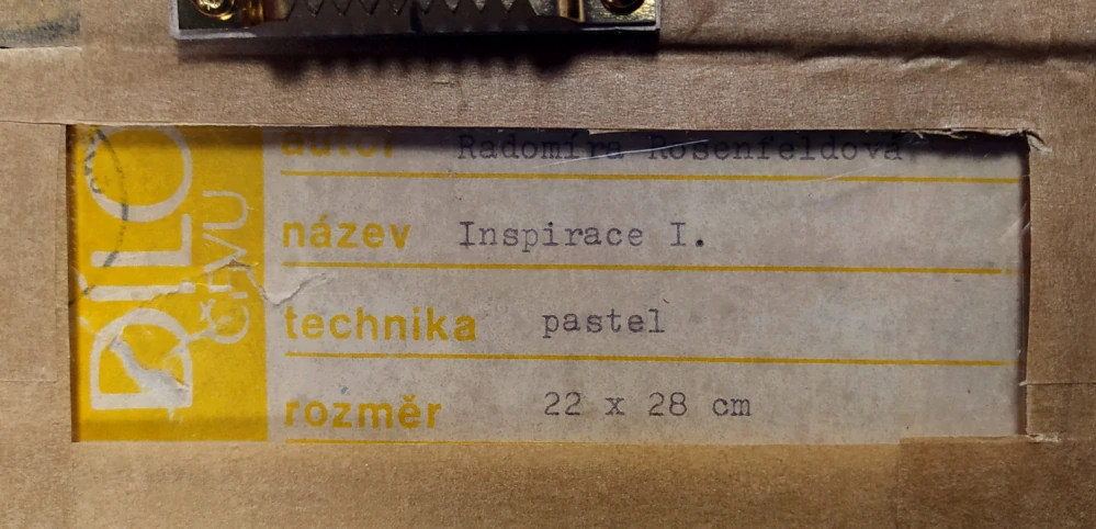 Rosenfeldová Radomíra – Dívčí portrét / Inspirace I., suchý pastel, nedatováno